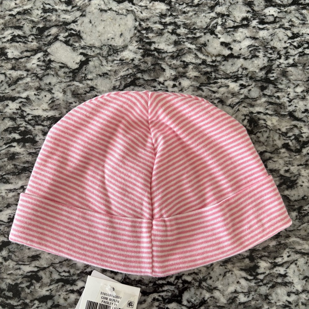 Ralph Lauren Baby Girl Paisley Pink Cotton Hat One Size - Picture 5 of 9